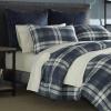 imageNautica  TwinTwin XL Comforter Set Reversible Bedding with Matching Sham Microsuede with Sherpa Reverse Dorm Essentials OekTex Certified Crossview Plaid CharcoalNavy