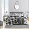 imageNautica  TwinTwin XL Comforter Set Reversible Bedding with Matching Sham Microsuede with Sherpa Reverse Dorm Essentials OekTex Certified Crossview Plaid CharcoalDark Grey