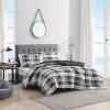 imageNautica  TwinTwin XL Comforter Set Reversible Bedding with Matching Sham Microsuede with Sherpa Reverse Dorm Essentials OekTex Certified Crossview Plaid CharcoalDark Grey
