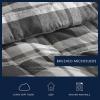 imageNautica  TwinTwin XL Comforter Set Reversible Bedding with Matching Sham Microsuede with Sherpa Reverse Dorm Essentials OekTex Certified Crossview Plaid CharcoalDark Grey