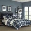 imageNautica  TwinTwin XL Comforter Set Reversible Bedding with Matching Sham Microsuede with Sherpa Reverse Dorm Essentials OekTex Certified Crossview Plaid CharcoalCrossview Plaid Navy