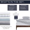 imageNautica  TwinTwin XL Sheet Set Deep Pocket Fitted Sheet and Pillowcase Set Double Layer Elastic Ideal Dorm Essentials Avery Stripe Navy TwinTwin XLAevery Stripe NavyRed