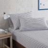 imageNautica  TwinTwin XL Sheet Set Deep Pocket Fitted Sheet and Pillowcase Set Double Layer Elastic Ideal Dorm Essentials Avery Stripe Navy TwinTwin XLAevery Stripe NavyRed