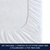 imageNautica  TwinTwin XL Sheet Set Deep Pocket Fitted Sheet and Pillowcase Set Double Layer Elastic Ideal Dorm Essentials Avery Stripe Navy TwinTwin XLSolid White