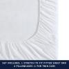 imageNautica  TwinTwin XL Sheet Set Deep Pocket Fitted Sheet and Pillowcase Set Double Layer Elastic Ideal Dorm Essentials Avery Stripe Navy TwinTwin XLSolid White