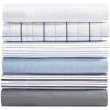 imageNautica  TwinTwin XL Sheet Set Deep Pocket Fitted Sheet and Pillowcase Set Double Layer Elastic Ideal Dorm Essentials Avery Stripe Navy TwinTwin XLSolid White