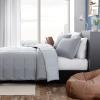 imageNautica Queen Comforter Set Cotton Reversible Bedding Set All Season Home Dcor Longdale Solid Grey QueenLongdale Solid Grey