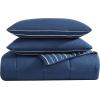 imageNautica Queen Comforter Set Cotton Reversible Bedding Set All Season Home Dcor Longdale Solid Grey QueenLongdale Stripe Navy