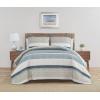 imageNautica Twin Quilt Set Cotton Reversible Bedding Set Dorm Room Essentials Ridgeport Beige TwinRidgeport Denim