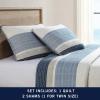 imageNautica Twin Quilt Set Cotton Reversible Bedding Set Dorm Room Essentials Ridgeport Beige TwinRidgeport Denim