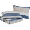 imageNautica Twin Quilt Set Cotton Reversible Bedding Set Dorm Room Essentials Ridgeport Beige TwinRidgeport Denim