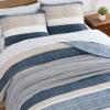 imageNautica Twin Quilt Set Cotton Reversible Bedding Set Dorm Room Essentials Ridgeport Beige TwinRidgeport Denim
