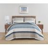 imageNautica Twin Quilt Set Cotton Reversible Bedding Set Dorm Room Essentials Ridgeport Beige TwinRidgeport Denim