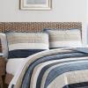 imageNautica Twin Quilt Set Cotton Reversible Bedding Set Dorm Room Essentials Ridgeport Beige TwinRidgeport Denim