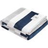 imageNautica  Throw Blanket Super Soft ampamp Cozy Fleece Bedding Dorm Room Essentials Awning Stripe Grey 50quot x 60quotAwning Stripe NavyWhite