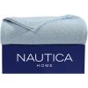 imageNautica  Twin Blanket Cotton Woven Bedding MediumWeight for All Seasons Ideal Dorm Essentials OekoTex Certified Ripple Cove GreenRipple Cove Blue
