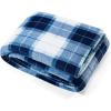 imageNautica  Twin Blanket Soft Plush Fleece Bedding Ideal for Bed or Couch Dorm Essentials OekoTex Certified Winter Tattersall RedNorthsail Plaid Blue