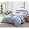 imageNautica  Twin Comforter Set Reversible Cotton Bedding with Matching Sham MediumWeight for Year Round Use Dorm Essentials OekoTex Certified Trimmer BlueTrimmer BlueGrey