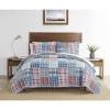 imageNautica  Twin Quilt Set All Season Cotton Home Bedding Dorm Room Essentials Raeford Blue TwinRaeford BlueRedGreen