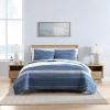 imageNautica  Twin Quilt Set Cotton Reversible Bedding with Matching Sham Dorm Room Essentials Coveside Blue TwinDark BlueMedium Blue
