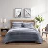 imageNautica  Twin Quilt Set Cotton Reversible Bedding with Matching Sham Dorm Room Essentials Coveside Blue TwinMedium GreyDark GreyWhite