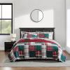 imageNautica  Twin Quilt Set Cotton Reversible Bedding with Matching Shams Casual Bedding Set for All Seasons Emmet Patchwork Red TwinEmmet Patchwork Red