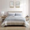 imageNautica  Twin Quilt Set Reversible Cotton Bedding with Matching Sham Modern Home Decor for All Seasons Dover Beige TwinDover Beige