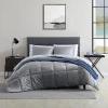 imageNautica  Twin XL Comforter Set Micromink Reversible Bedding with Matching Sham Soft ampamp Cozy Home Decor Bristol Grey Twin XLGrey