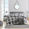 imageNautica  TwinTwin XL Comforter Set Reversible Bedding with Matching Sham Microsuede with Sherpa Reverse Dorm Essentials OekTex Certified Crossview Plaid CharcoalDark Grey