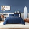 imageNautica Queen Comforter Set Cotton Reversible Bedding Set All Season Home Dcor Longdale Solid Grey QueenLongdale Stripe Navy