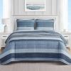 imageNautica Twin Quilt Set Cotton Reversible Bedding Set Dorm Room Essentials Ridgeport Beige TwinRidgeport Medium Blue