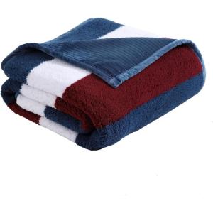 imageNautica  Throw Blanket Ultra Soft Plush Sherpa Bedding Warm ampamp Cozy Home Decor for Bed or Couch Dorm Room Essentials Saltmarsh Grey 50quot x 60quotWilton Navy