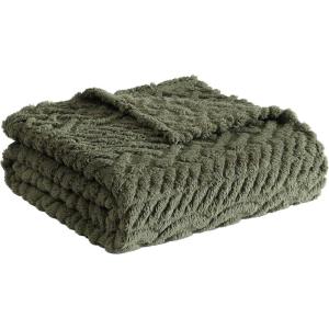 imageNautica  Throw Blanket Ultra Soft Plush Sherpa Bedding Warm ampamp Cozy Home Decor for Bed or Couch Dorm Room Essentials Saltmarsh Grey 50quot x 60quotDeclan Green