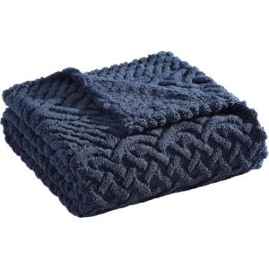 imageNautica  Throw Blanket Ultra Soft Plush Sherpa Bedding Warm ampamp Cozy Home Decor for Bed or Couch Dorm Room Essentials Saltmarsh Grey 50quot x 60quotDeclan Navy