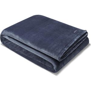 imageNautica  Twin Blanket Soft Plush Fleece Bedding Ideal for Bed or Couch Dorm Essentials OekoTex Certified Solid RedSolid Navy