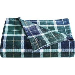 imageNautica  Twin Blanket Soft Plush Fleece Bedding Ideal for Bed or Couch Dorm Essentials OekoTex Certified Winter Tattersall RedNorthsail Plaid Navy
