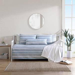 imageNautica  Twin Quilt Set Soft ampamp Breathable Cotton Bedding with Medium Weight Feel Reversible 2 Piece Bed Set with Matching Pillowcase Jettison GreyDaybed