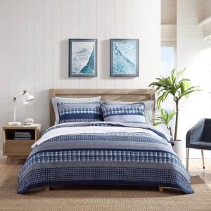 imageNautica Twin Quilt Set Cotton Reversible Bedding Set Addison Blue TwinAddison Blue