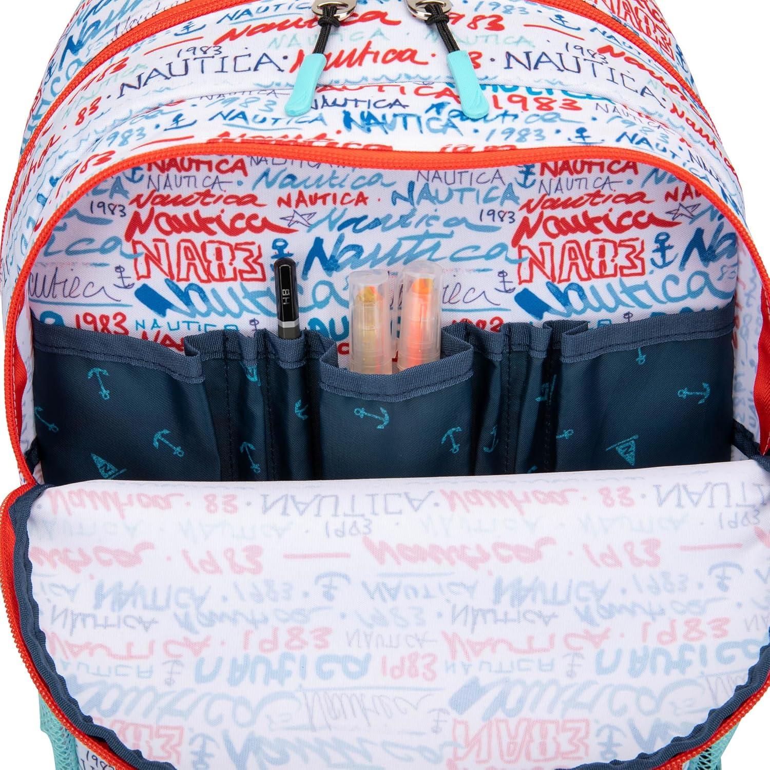 imageNautica Backpack for Kids  Kindergarten Elementary Children Backpack  16quot Tall  Shark RidersGraffiti