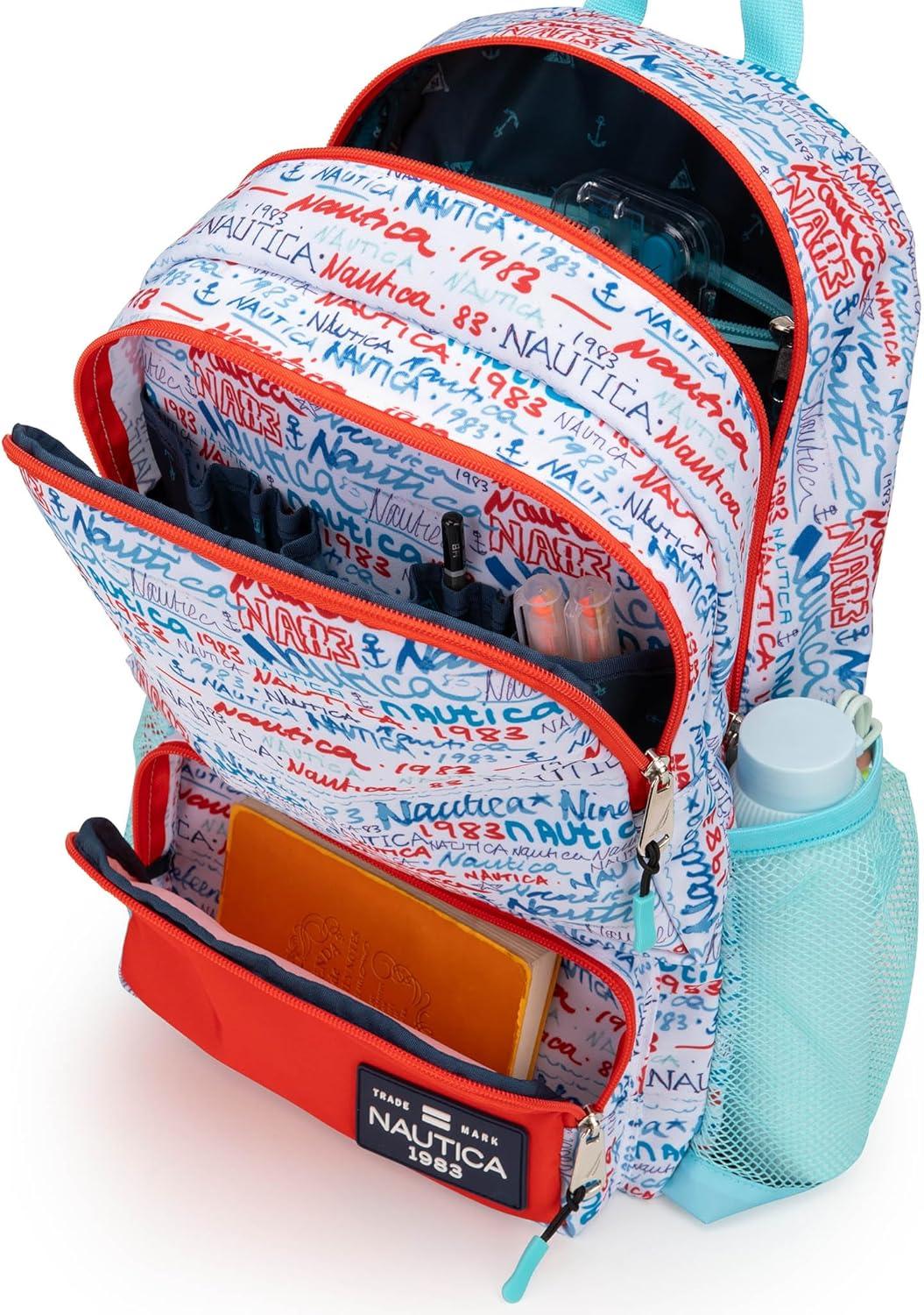 imageNautica Backpack for Kids  Kindergarten Elementary Children Backpack  16quot Tall  Shark RidersGraffiti