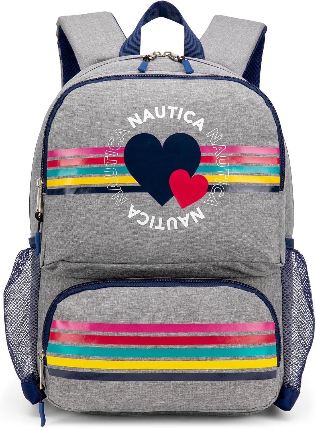 imageNautica Backpack for Kids  Kindergarten Elementary Children Backpack  16quot Tall  Shark RidersHearts