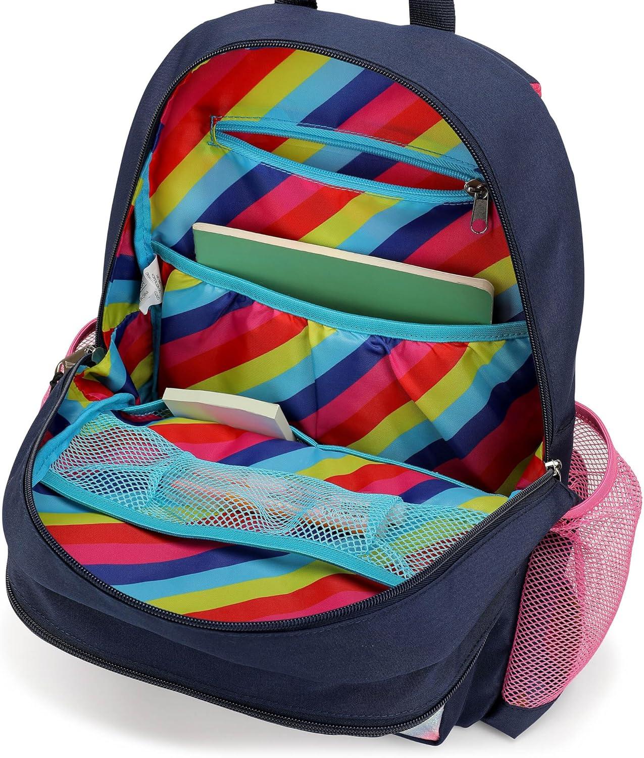 imageNautica Backpack for Kids  Kindergarten Elementary Children Backpack  16quot Tall  Shark RidersRetro Rainbow