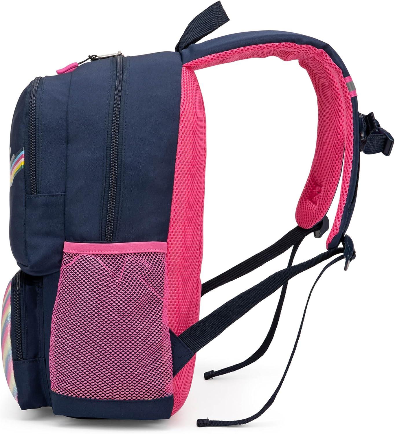 imageNautica Backpack for Kids  Kindergarten Elementary Children Backpack  16quot Tall  Shark RidersRetro Rainbow