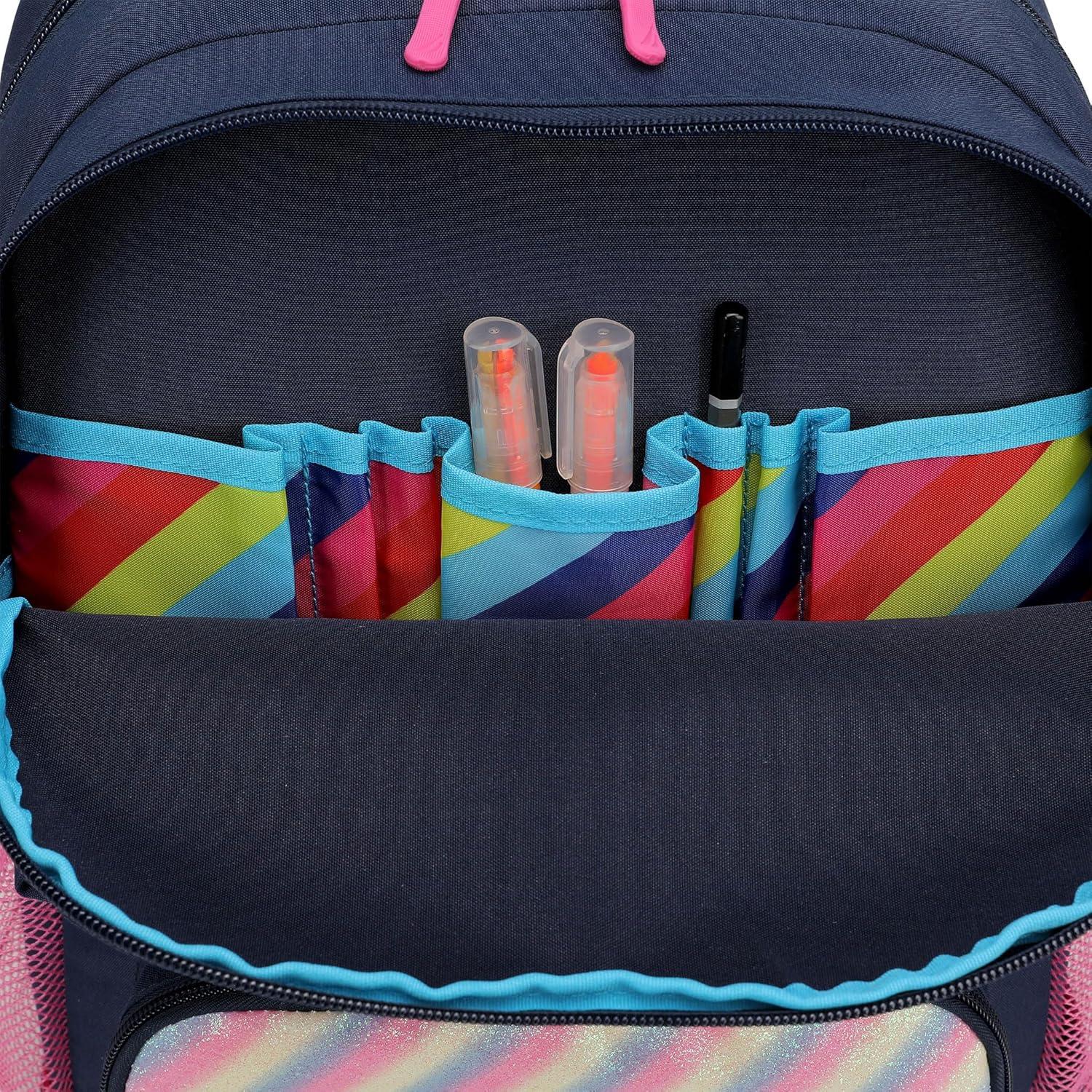 imageNautica Backpack for Kids  Kindergarten Elementary Children Backpack  16quot Tall  Shark RidersRetro Rainbow
