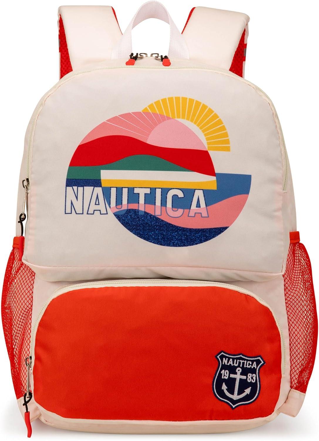 imageNautica Backpack for Kids  Kindergarten Elementary Children Backpack  16quot Tall  Shark RidersSunny Day
