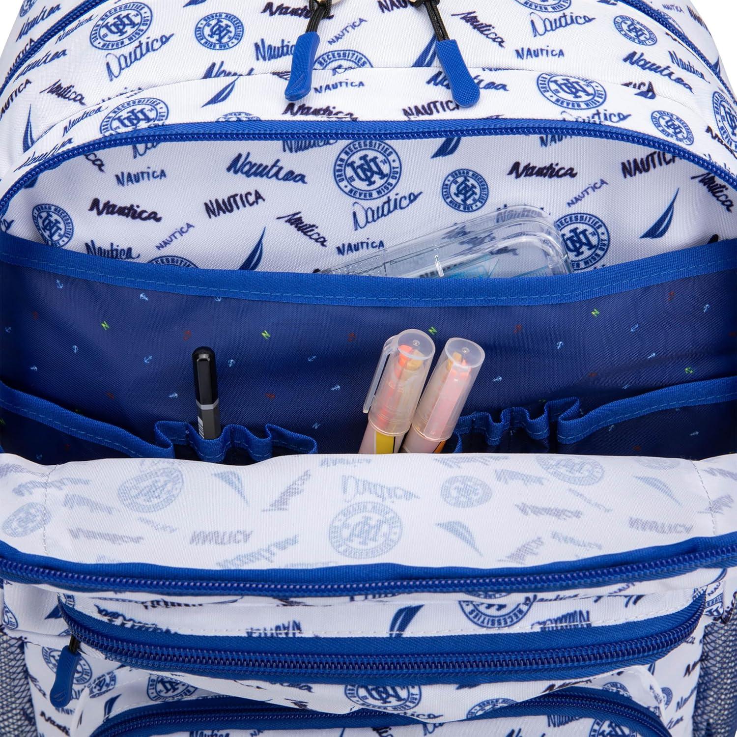 imageNautica Backpack for Kids  Kindergarten Elementary Children Backpack  16quot Tall  Shark RidersVarsity