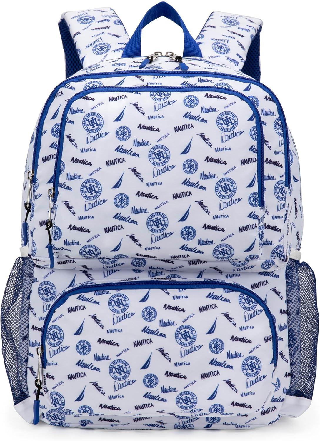 imageNautica Backpack for Kids  Kindergarten Elementary Children Backpack  16quot Tall  Shark RidersVarsity
