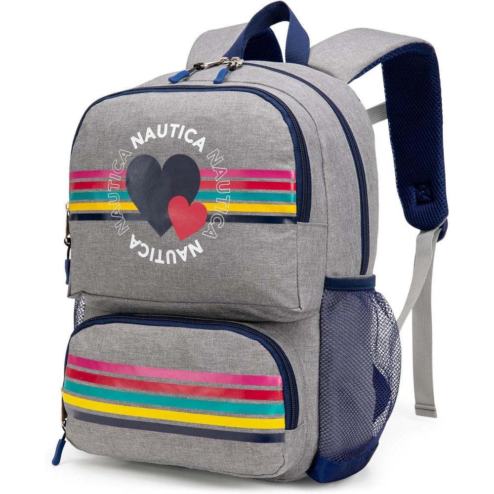 imageNautica Backpack for Kids  Kindergarten Elementary Children Backpack  16quot Tall  Shark RidersHearts
