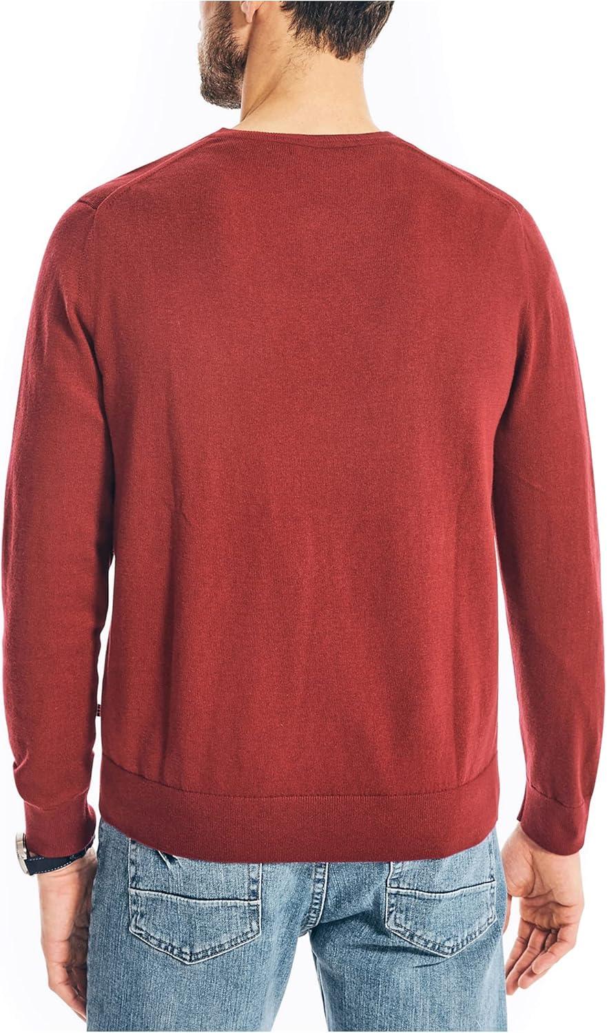 imageNautica Mens Navtech VNeck SweaterBiking Red