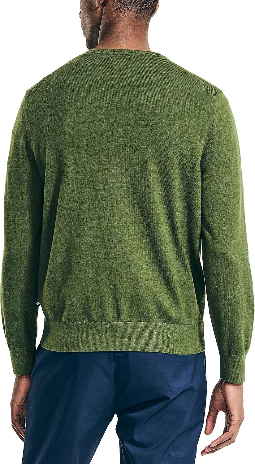 imageNautica Mens Navtech VNeck SweaterChive